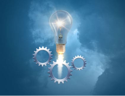 Lightbulb in clouds represent financial solutions that work from The World Changers